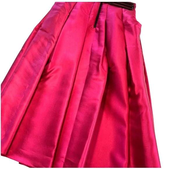 $350 NWT SACHIN & BABI Noir Canna Skirt Pleated A-Line Midi Tropical Pink SZ‎ 2 - Picture 3 of 6